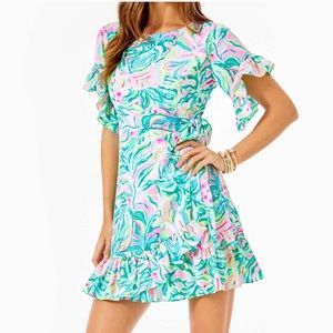 Lilly Pulitzer Darlah Wrap Dress One in a Melon 6